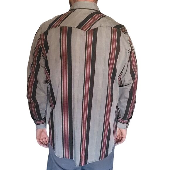 Authentic Western Youngbloods Pearl Snap Shirt Mens Large Vintage - Picture 2 of 8